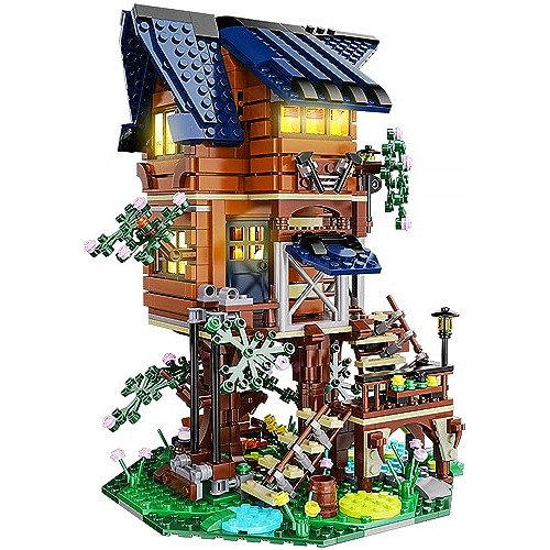 Tree House Stem Building Toy, 1155pcs Creative Building...