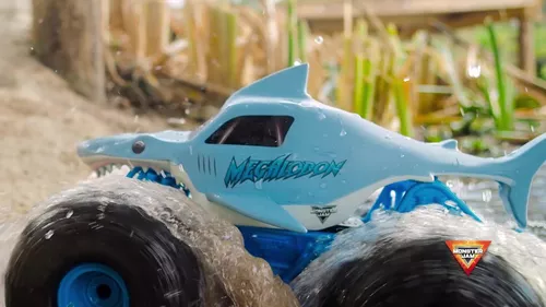 Monster Jam 1:24 - Carro com Controle Remoto - Megalodon - Sunny - MP  Brinquedos