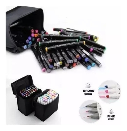 Marcadores Doble Punta Touchfive Original 80 Pcs