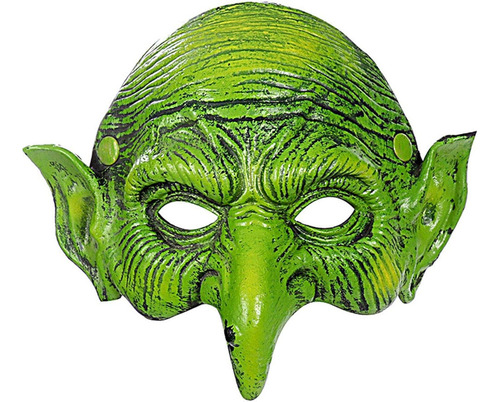 Máscara De Bruja Aterradora Máscara De Duende Verde
