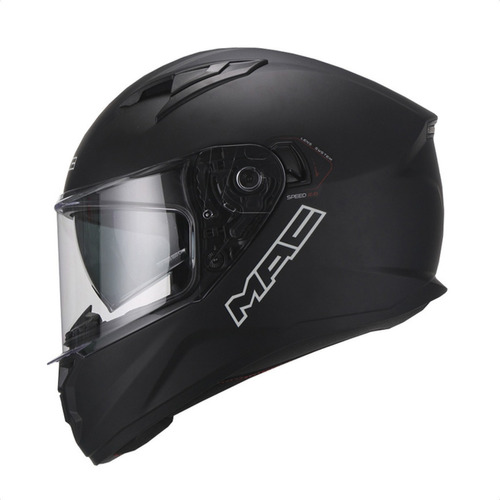 Casco Moto Integral Doble Visor Mac Speed 2.0 Negro Mate Um