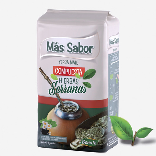 Yerba Mate Compuesta Con Hierbas Serranas Mas Sabor 5 Kg 