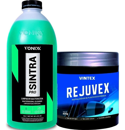 Produto Para Limpar Plásticos Sintra Pro 3l + Rejuvex Vonixx