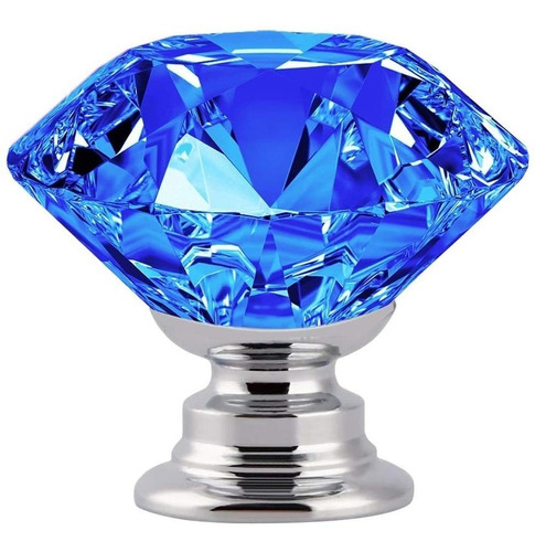 12 Tiradores Con Forma De Diamante (ver Medidas) Azul