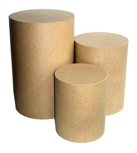 Kit Trio Mesa Cilindro Mdf Reforçado 80cm Slim  Frete Gratis