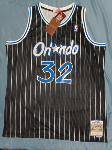 Jersey Shaq O'neal Orlando Termosellado Negro #32