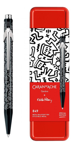 Caneta Caran D'ache Keith Haring Black 849 Esferográfica