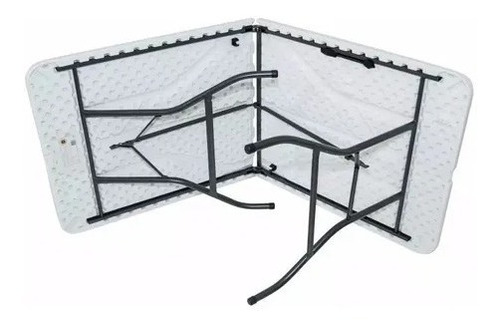 Imagen 4 de 10 de Juego Mesa Plegable 6 Sillas Camping Valija Plastico Jardin