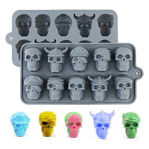 Molde De Silicona Con Forma De Calavera Para Caramelos Duros