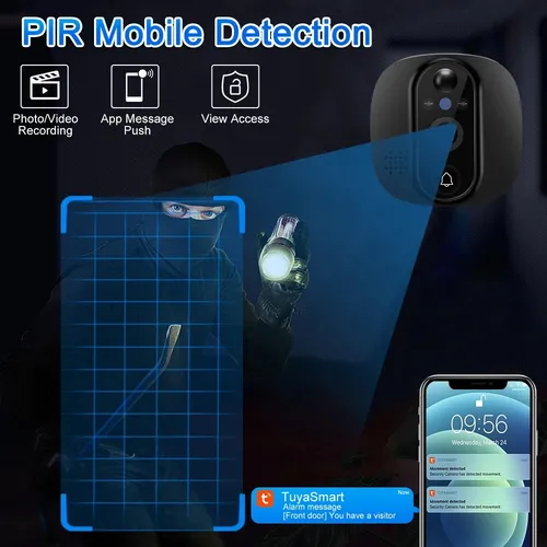 Mirilla Digital Wifi Pantalla 4,3 Notificación Al Smartphone