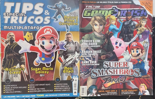 Lote 6 Revistas Gamers/gamerush/egm/atomix/gamemaster/t&t (Usado)