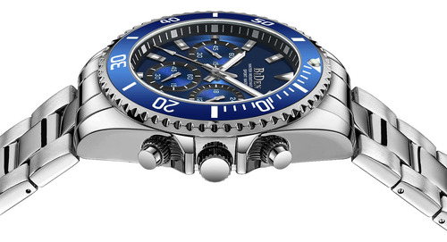 Reloj Biden Chronograph De Acero Inoxidable Impermeable Para