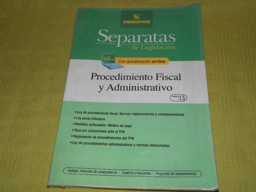 Separatas De Legislación - Procedimiento Fiscal Y Admin.