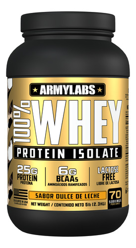 Army Labs 100% Whey Protein Isolate 5 Libras + Morral