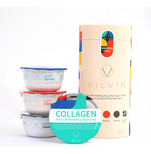 Vilvin Paquete De Polvo De Mascarilla Facial Peel Off Jelly