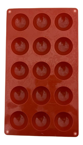 Imagen 2 de 3 de Molde Silicona Media Esfera 40 Mm X 15 / Lauacu