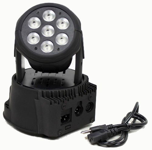 Moving Wash Head 7 Leds Cree De 12w Rgbw Dmx Quadriled