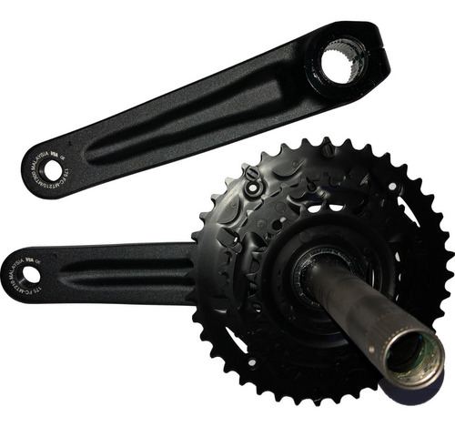 Imagem 4 de 5 de Pedivela Shimano Altus 27v Mt210 40/30/22 Hollowtech Integra