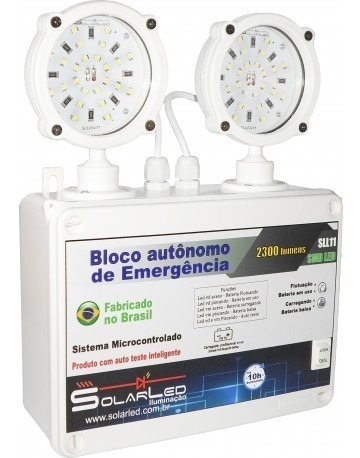 Bloco Autônomo Emergência Led Smd 2300 Lumens+brinde