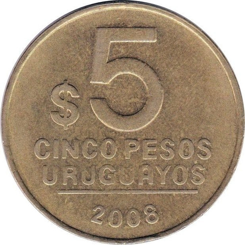 Moneda Uruguay 5 Pesos 2008