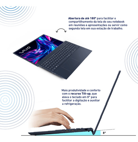 Notebook Vaio Fe16 Ryzen 5-5625u Linux 16gb 512gb Wuxga 16