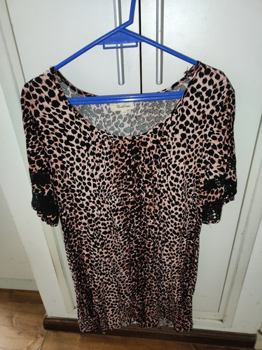 Vestido Corto Animal Print Rosa