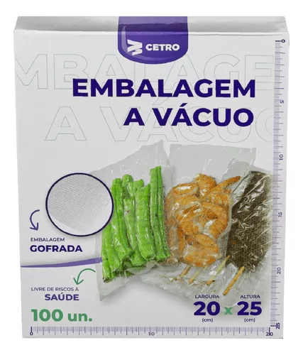 SACOS GOFRADOS FRISADOS P/ EMBALAGEM A VÁCUO 17X25 CM PA/PE (100 UNID.) -  Sacos de embalar vácuo para alimentos - para restauração - Algarve -  Lagoquimica