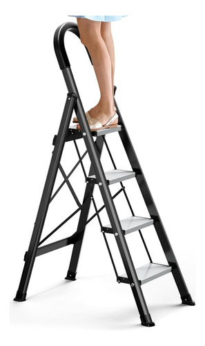 Escalera Plegable De 4 Escalones, Escalera Alta Resistente P