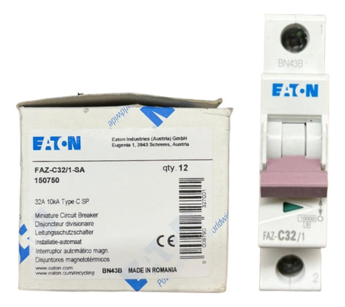 Kit C/ 2 Peças: Disjuntor Unipolar Faz-c32/1-sa 32a Eaton