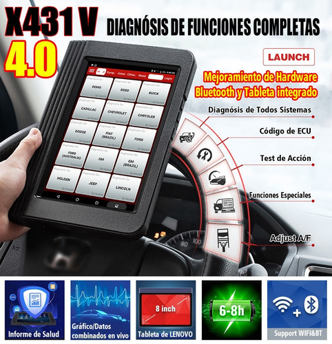 Imagen 3 de 8 de Escaner Automotriz Launch X431 V Funciones Avanzada Ecu