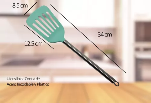 Utensilios Cocina 8 Pzas Linea Premium Acero Juego Nylon