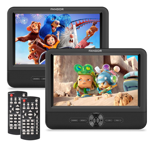 Reproductor De Dvd Portátil Dual De 19cm Para Coche