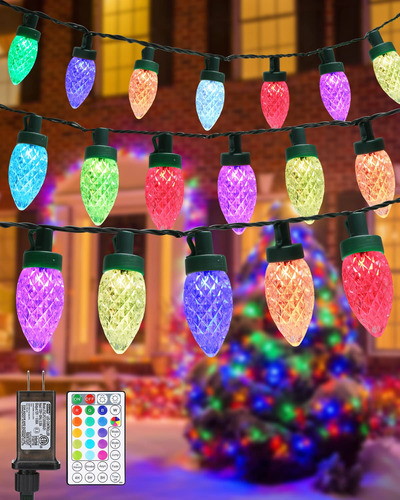 30 Pies 50 Led Que Cambian De Color C9, Luces De Navidad Con