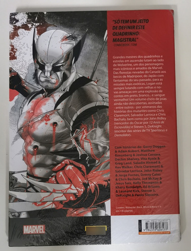 Wolverine Preto, Branco E Sangue - Adam Kubert - Panini - Lacrado - 2021