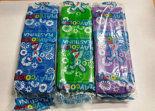 Imagen 2 de 3 de Plastilina Playcolor X 200grs. X11 Colores Jardin Escuela