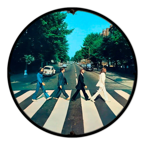 #887 - Cuadro Decorativo Vintage The Beatles Abbey Road Rock