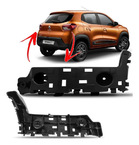 Par Guia Parachoque Traseiro Renault Kwid 2017 18 19 20 2021