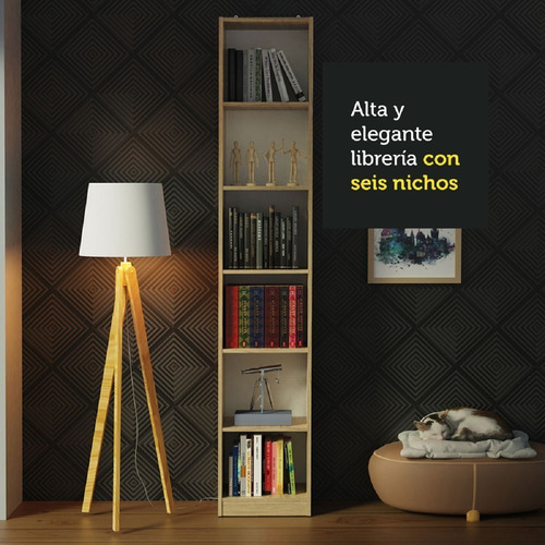 Imagen 7 de 10 de Mueble Estante Librero Madesa 6906 Con 6 Niveles