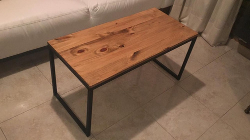 Imagen 5 de 8 de Mesa Ratona Estilo Industrial Puente Hierro Madera Z/norte