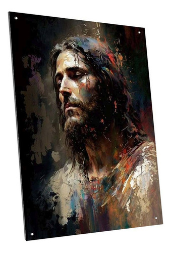Chapa Cartel Decorativo Jesus Dios Cristo Modelo A15