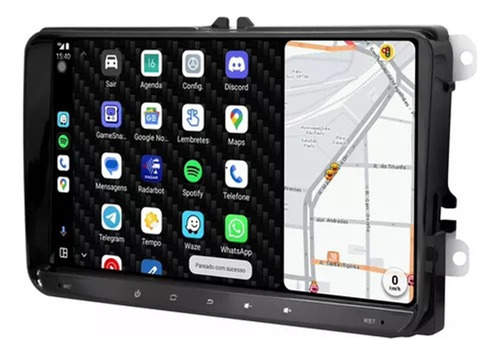 Multimidia Universal Slim Android 14 Carplay Wifi Gps 9p
