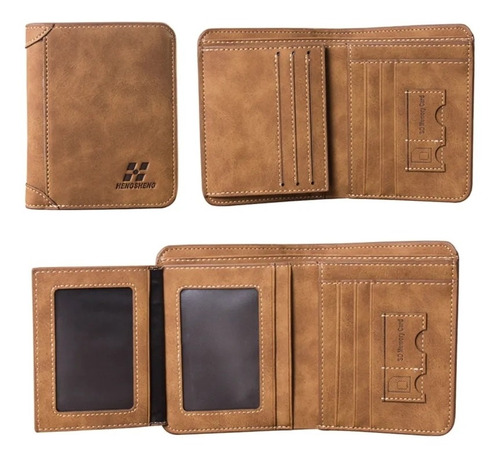 Imagem 3 de 4 de Carteira Masculina Hengsheng Couro Plutônio Legítimo