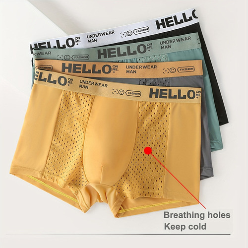 Set De 8 Calzoncillos De Malla Transpirable Para Hombre