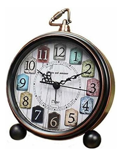 Maxspace Reloj De Escritorio, Con Pilas,  , Vintage
