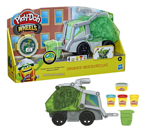 Play Doh Camion De Reciclaje Wheels Con Moldes Y 5 Botes