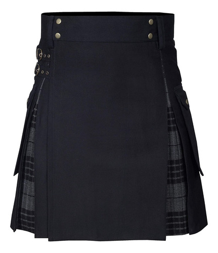 Faldas Tableadas Negro Escocia Color De Contraste A Cuadros