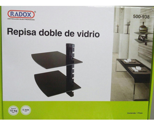 Repisa De Vidrio 28.5 X24 X4.5cm Radox 500-938