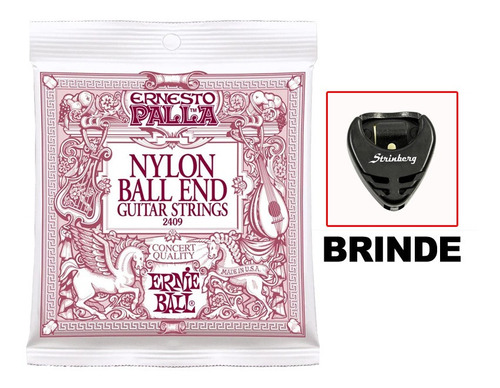 Encord. Ernie Ball Violao Ernesto Nylon Media 2409 + Brinde