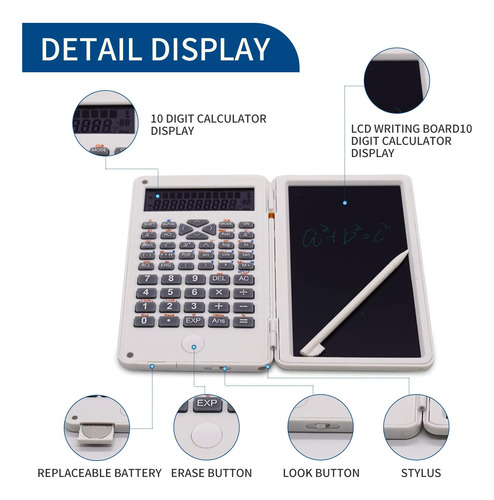 Calculadora Básica Con Pantalla Lcd Y Tableta De Escritura