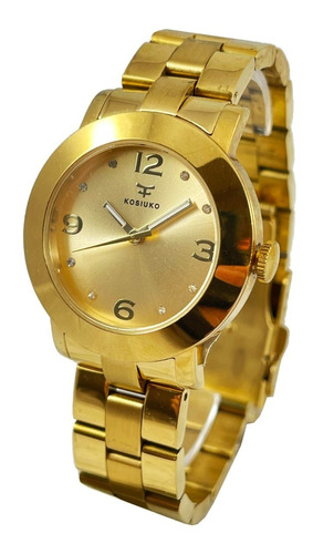 Reloj Kosiuko Mujer Dama Acero 316 Dorado Dorado 801z-922